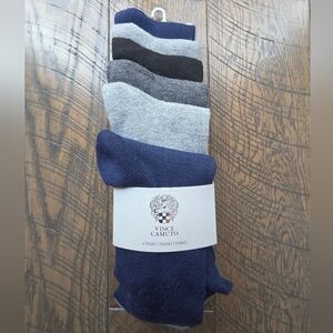 New Vince Camuto Men's Socks 6 Pack Black Gray Navy